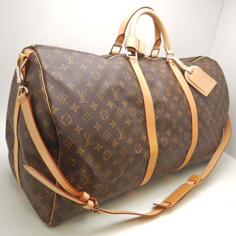 LOUIS VUITTON Authentic Brown Monogram Keepall 60 Boston Bag - Picture 3 of 10